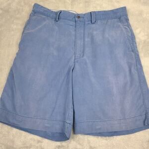 Tommy Bahama Men’s 33 Navy‎ Blue Flat Front Chino Trouser Shorts Cotton Blend